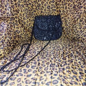 Black beaded bag